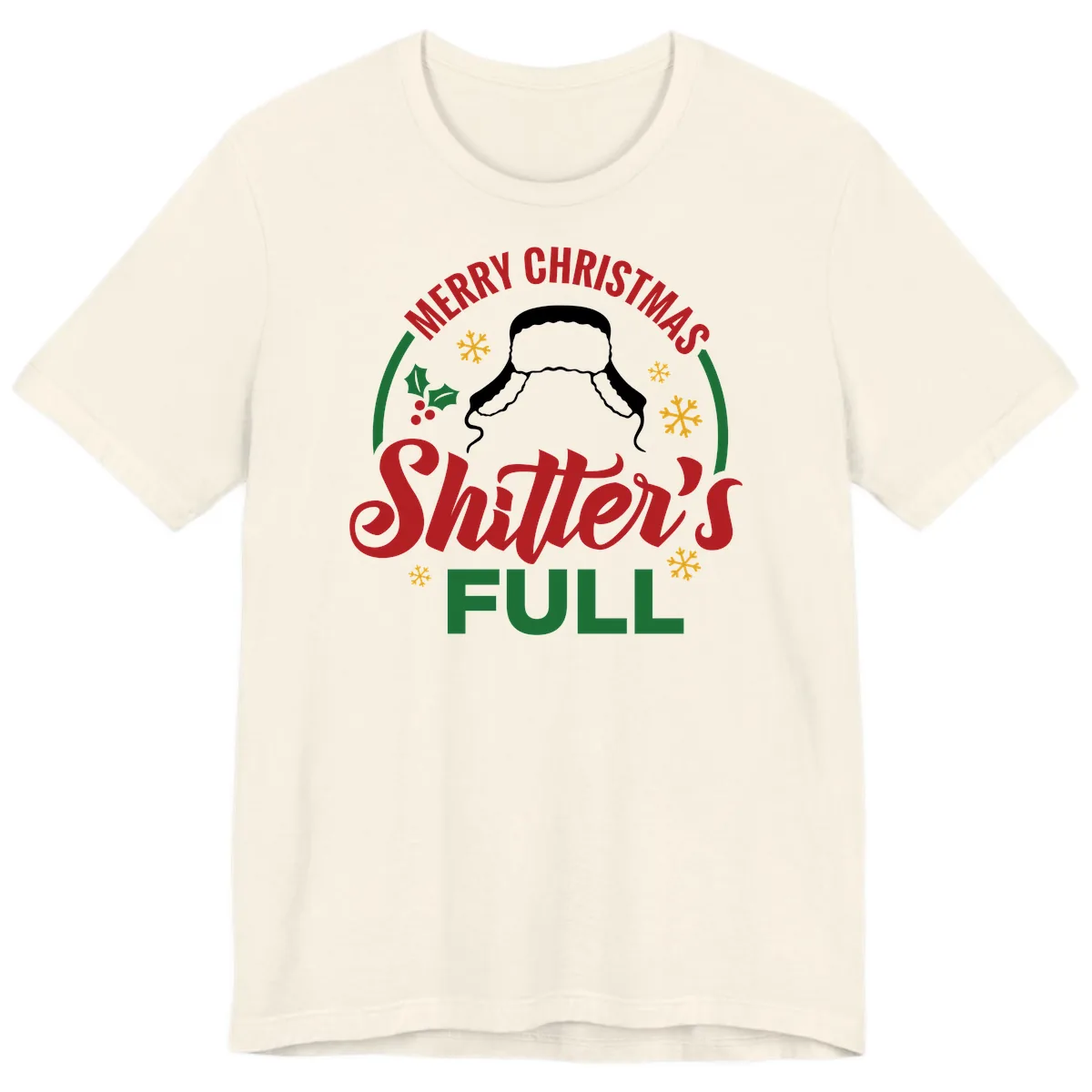 Christmas Shitter's Full Graphic Premium T-Shirt in Natural